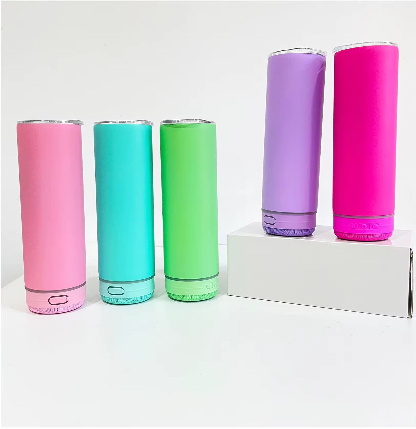 20 oz Matte Bluetooth Speaker Sublimation Tumbler
