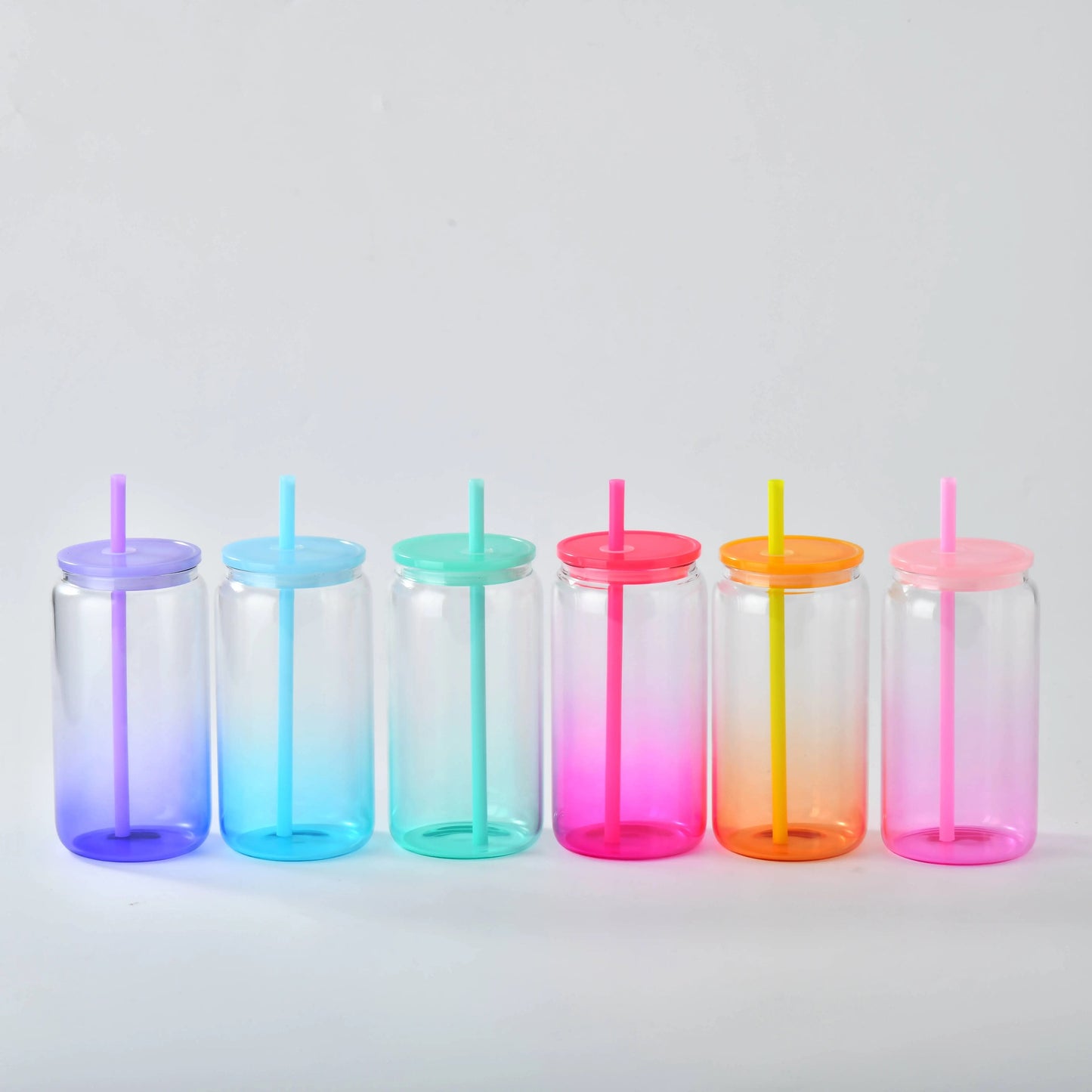16 oz Jelly Ombre Glass Cup